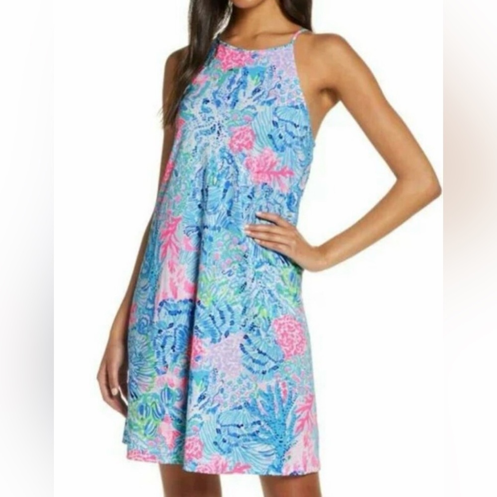 NWT Lilly Pulitzer Margot Dress Sink or Swim Pattern. Size Large‎